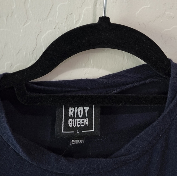 Riot Queen West Coast Cropped Vintage Inspired Tee - Picture 3 of 4